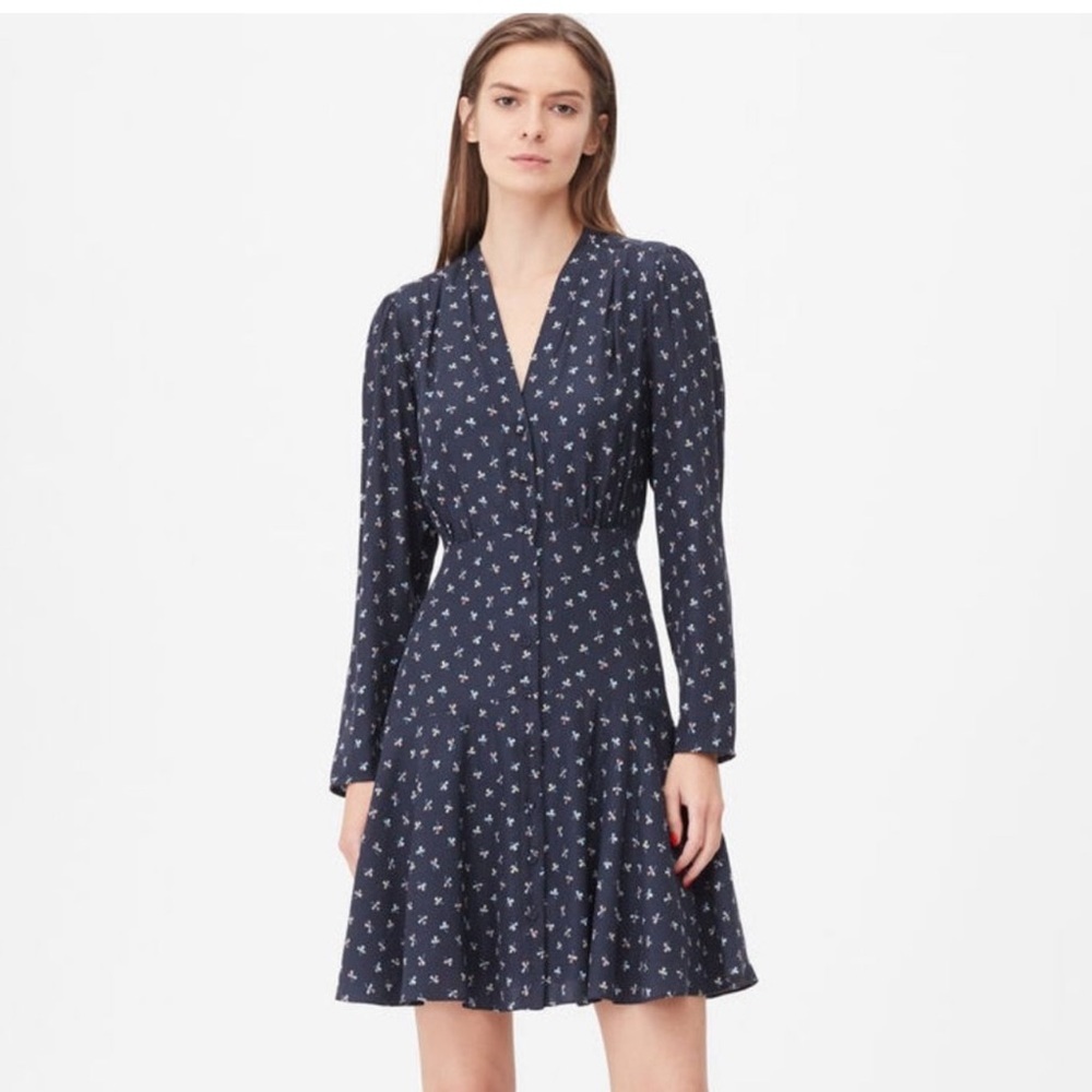 Tailored Rebecca Taylor Clover Print Dot Jacquard Dress size 0 NWT